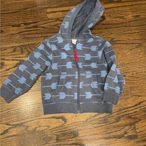 Toddler Boy 3T 90 Blue Arrow Hoodie Shirt Top